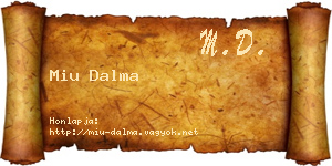 Miu Dalma névjegykártya